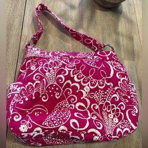 Medium pink and white Vera Bradley bag